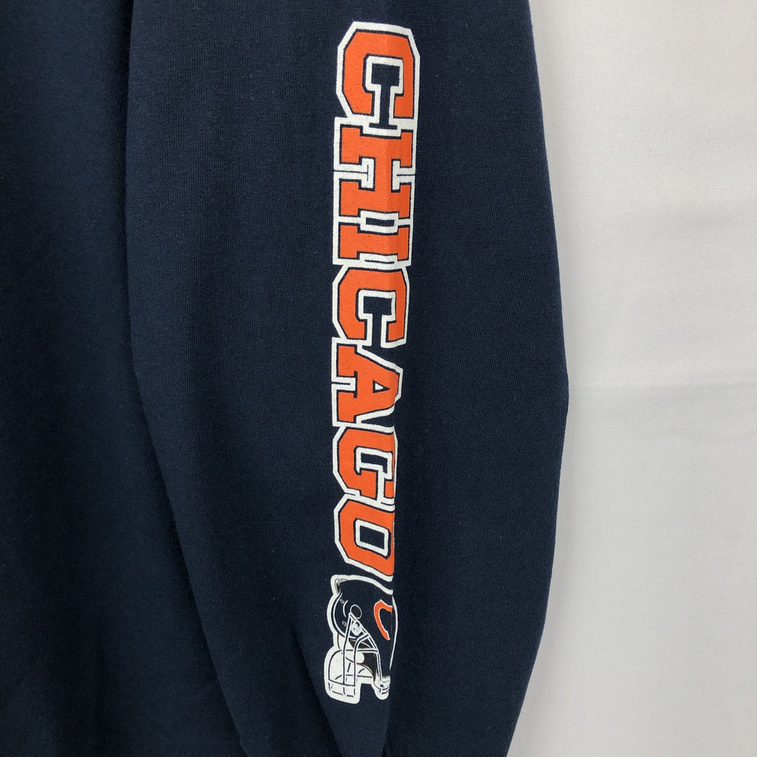 2000'S ALSTYLE NFL CHICAGO BEARS Long-Sleeve T-Shirt (Men's XXL equivalent) cotton navy blue type Vintage Second Hand