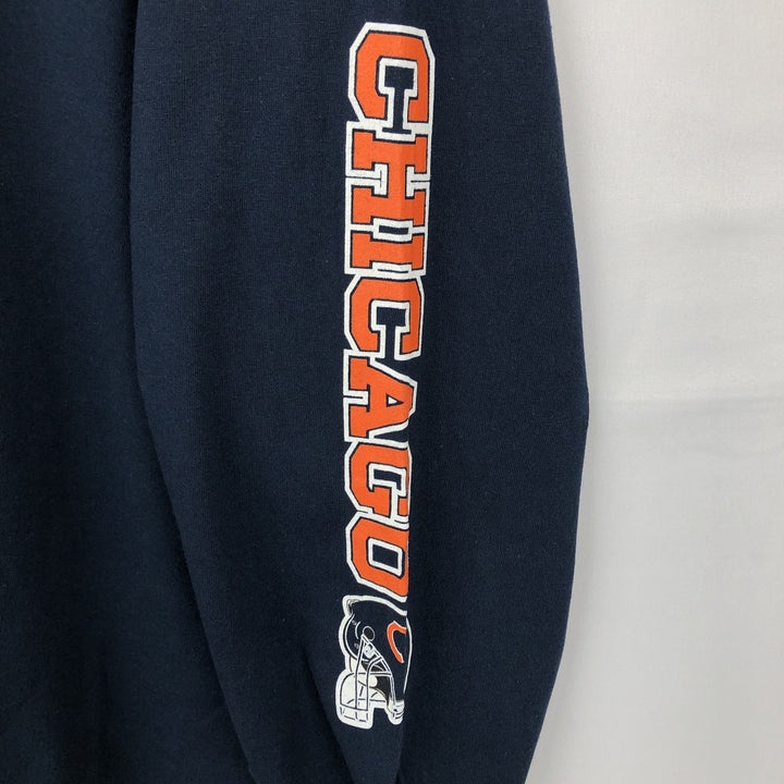 2000'S ALSTYLE NFL CHICAGO BEARS Long-Sleeve T-Shirt (Men's XXL equivalent) cotton navy blue type Vintage Second Hand