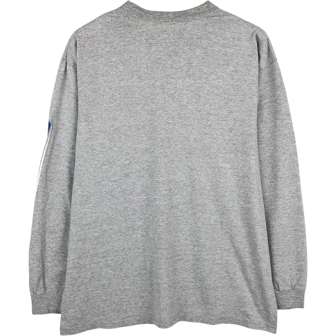 2000'S Nike Team College Long-Sleeve T-Shirt (Men's Size L) cotton gray type Vintage Second Hand