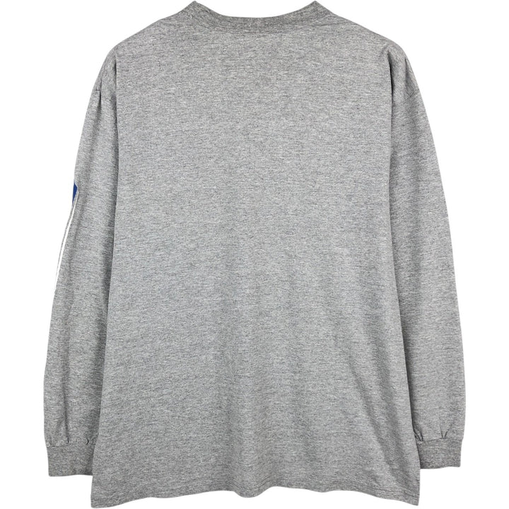 2000'S Nike Team College Long-Sleeve T-Shirt (Men's Size L) cotton gray type Vintage Second Hand