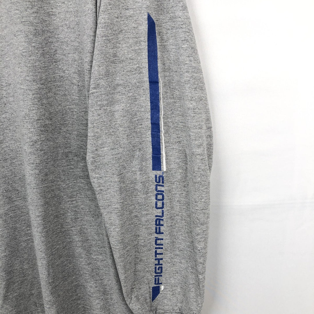 2000'S Nike Team College Long-Sleeve T-Shirt (Men's Size L) cotton gray type Vintage Second Hand