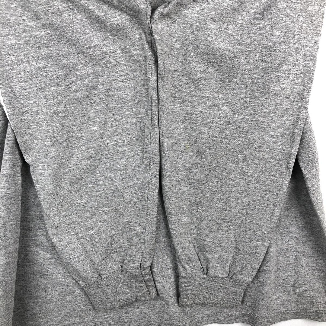 2000'S Nike Team College Long-Sleeve T-Shirt (Men's Size L) cotton gray type Vintage Second Hand