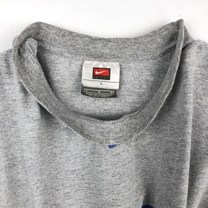 2000'S Nike Team College Long-Sleeve T-Shirt (Men's Size L) cotton gray type Vintage Second Hand
