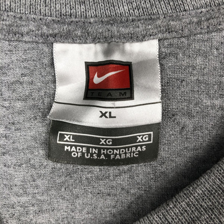 2000'S Nike Team College Long-Sleeve T-Shirt (Men's XL equivalent) cotton gray type Vintage Second Hand