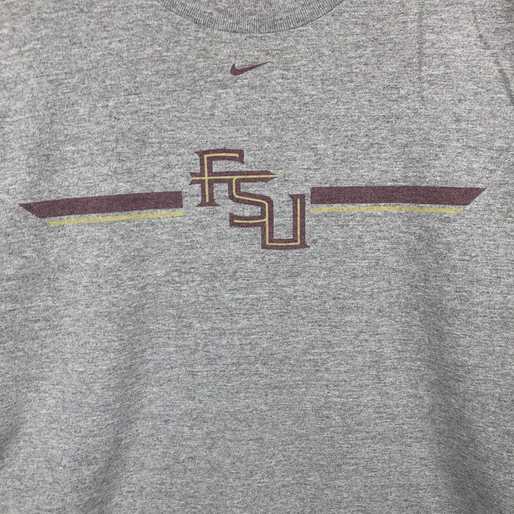 2000'S Nike Team College Long-Sleeve T-Shirt (Men's XL equivalent) cotton gray type Vintage Second Hand