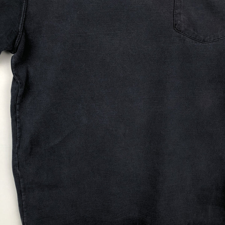 Carhartt plain pocket long-sleeved T-shirt, men's size S. cotton navy blue type Vintage Second Hand