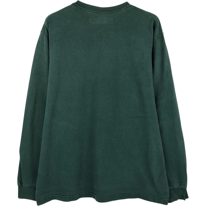 Carhartt Solid Pocket Long T-Shirt, Men's Size Medium cotton green type Vintage Second Hand