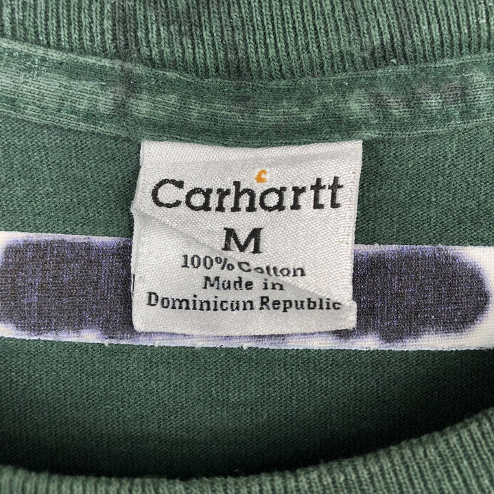 Carhartt Solid Pocket Long T-Shirt, Men's Size Medium cotton green type Vintage Second Hand