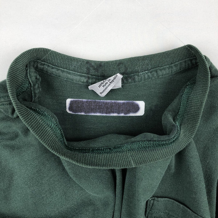 Carhartt Solid Pocket Long T-Shirt, Men's Size Medium cotton green type Vintage Second Hand