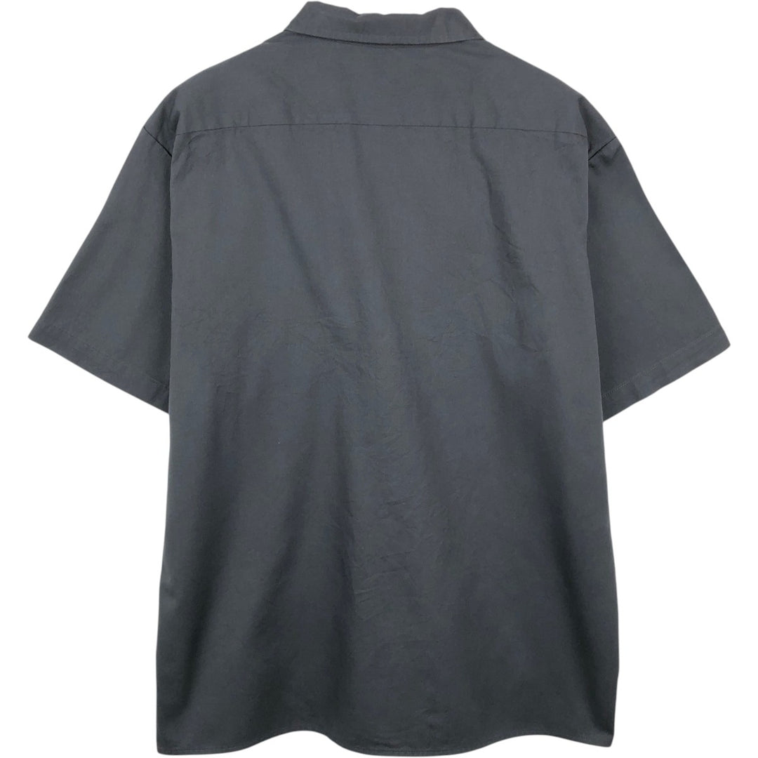 Dickies FLEX Short-Sleeve Work Shirt, Boxy Shirt, Men's Size XL polyester Charcoal Vintage Second Hand