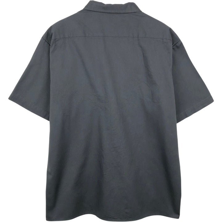 Dickies FLEX Short-Sleeve Work Shirt, Boxy Shirt, Men's Size XL polyester Charcoal Vintage Second Hand