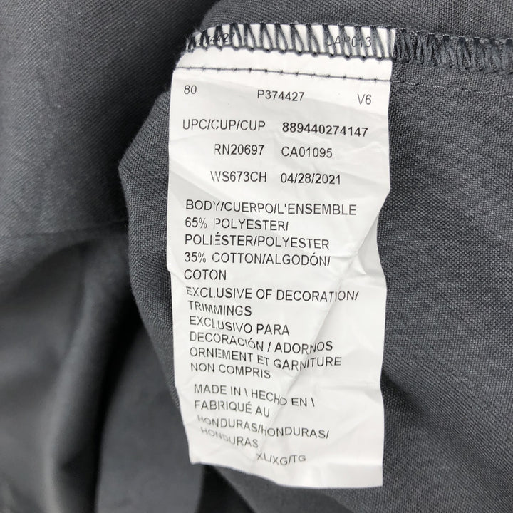 Dickies FLEX Short-Sleeve Work Shirt, Boxy Shirt, Men's Size XL polyester Charcoal Vintage Second Hand