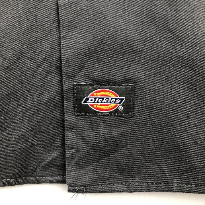 Dickies FLEX Short-Sleeve Work Shirt, Boxy Shirt, Men's Size XL polyester Charcoal Vintage Second Hand