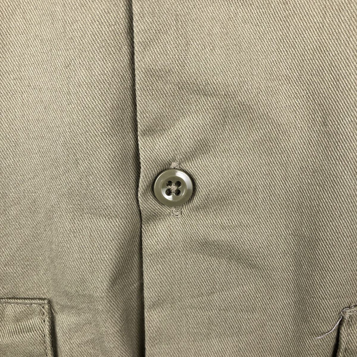 Dickies Short Sleeve Work Shirt Box Shirt Men's XL polyester Beige type Vintage Second Hand