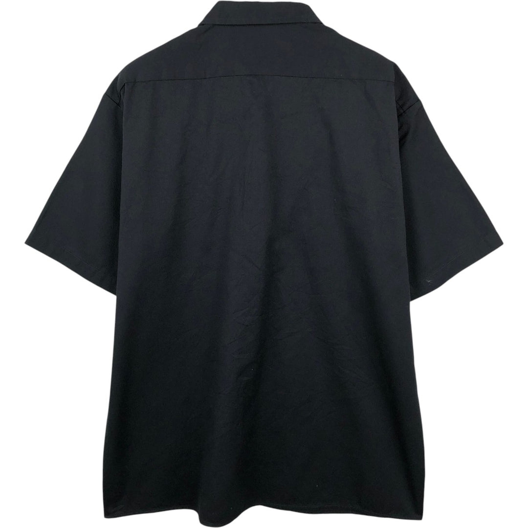 Dickies Corona Extra Short-Sleeve Work Shirt, Boxy Shirt, Men's Size L (approx.) polyester black type Vintage Second Hand