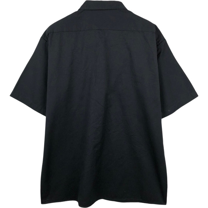 Dickies Corona Extra Short-Sleeve Work Shirt, Boxy Shirt, Men's Size L (approx.) polyester black type Vintage Second Hand