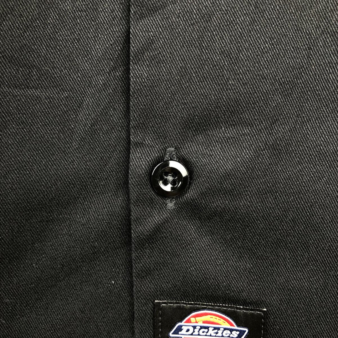 Dickies Corona Extra Short-Sleeve Work Shirt, Boxy Shirt, Men's Size L (approx.) polyester black type Vintage Second Hand