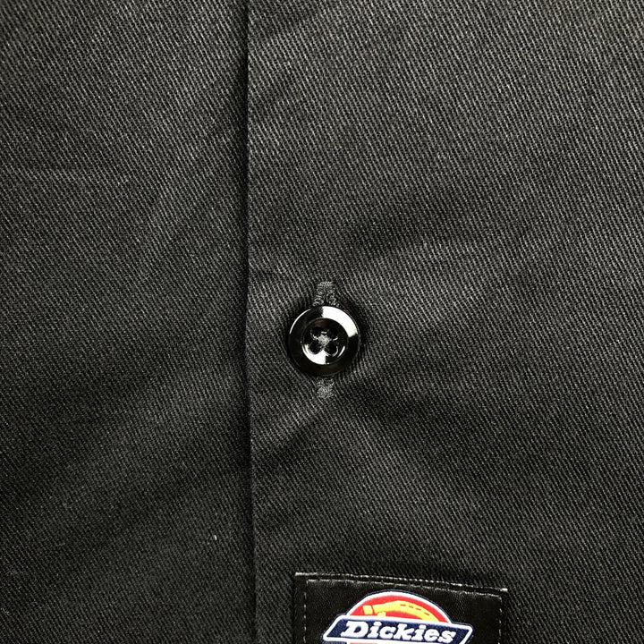 Dickies Corona Extra Short-Sleeve Work Shirt, Boxy Shirt, Men's Size L (approx.) polyester black type Vintage Second Hand