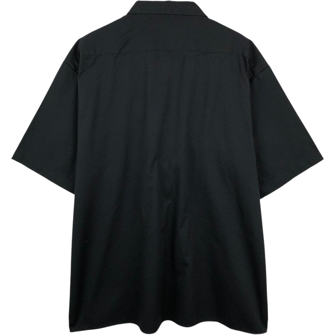 Dickies Short Sleeve Work Shirt Box Shirt Men's XL polyester black type Vintage Second Hand