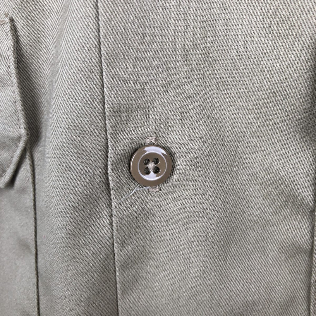 Dickies Short Sleeve Work Shirt Box Shirt Men's M Size polyester Beige type Vintage Second Hand