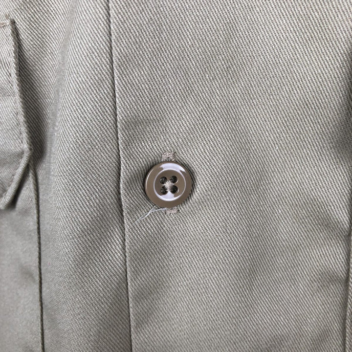 Dickies Short Sleeve Work Shirt Box Shirt Men's M Size polyester Beige type Vintage Second Hand