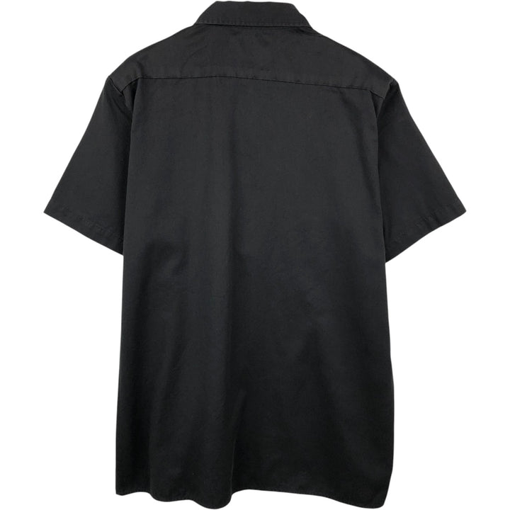 Dickies Short Sleeve Work Shirt Box Shirt Men's L Size polyester black type Vintage Second Hand