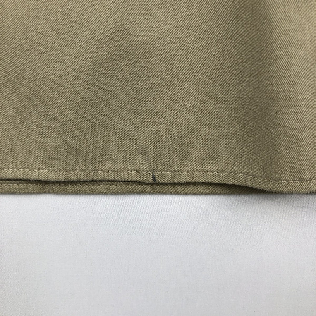 Dickies Short Sleeve Work Shirt Box Shirt Men's L Size polyester Beige type Vintage Second Hand