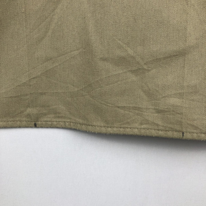 Dickies Short Sleeve Work Shirt Box Shirt Men's L Size polyester Beige type Vintage Second Hand