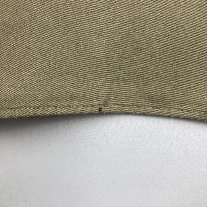 Dickies Short Sleeve Work Shirt Box Shirt Men's L Size polyester Beige type Vintage Second Hand