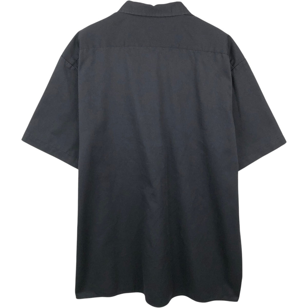 Dickies Short Sleeve Work Shirt Box Shirt Men's XL polyester black type Vintage Second Hand