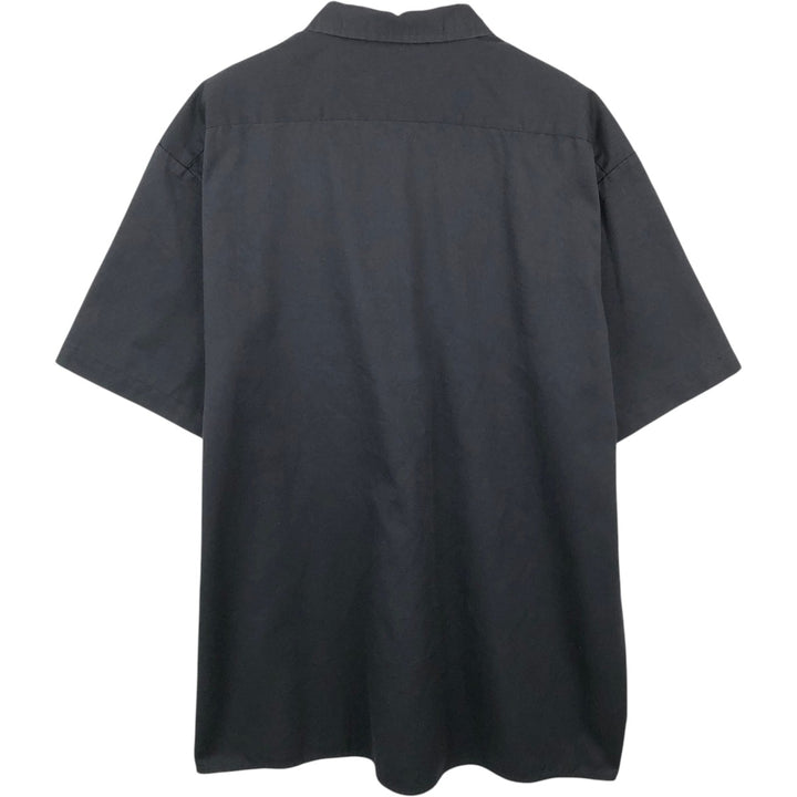 Dickies Short Sleeve Work Shirt Box Shirt Men's XL polyester black type Vintage Second Hand