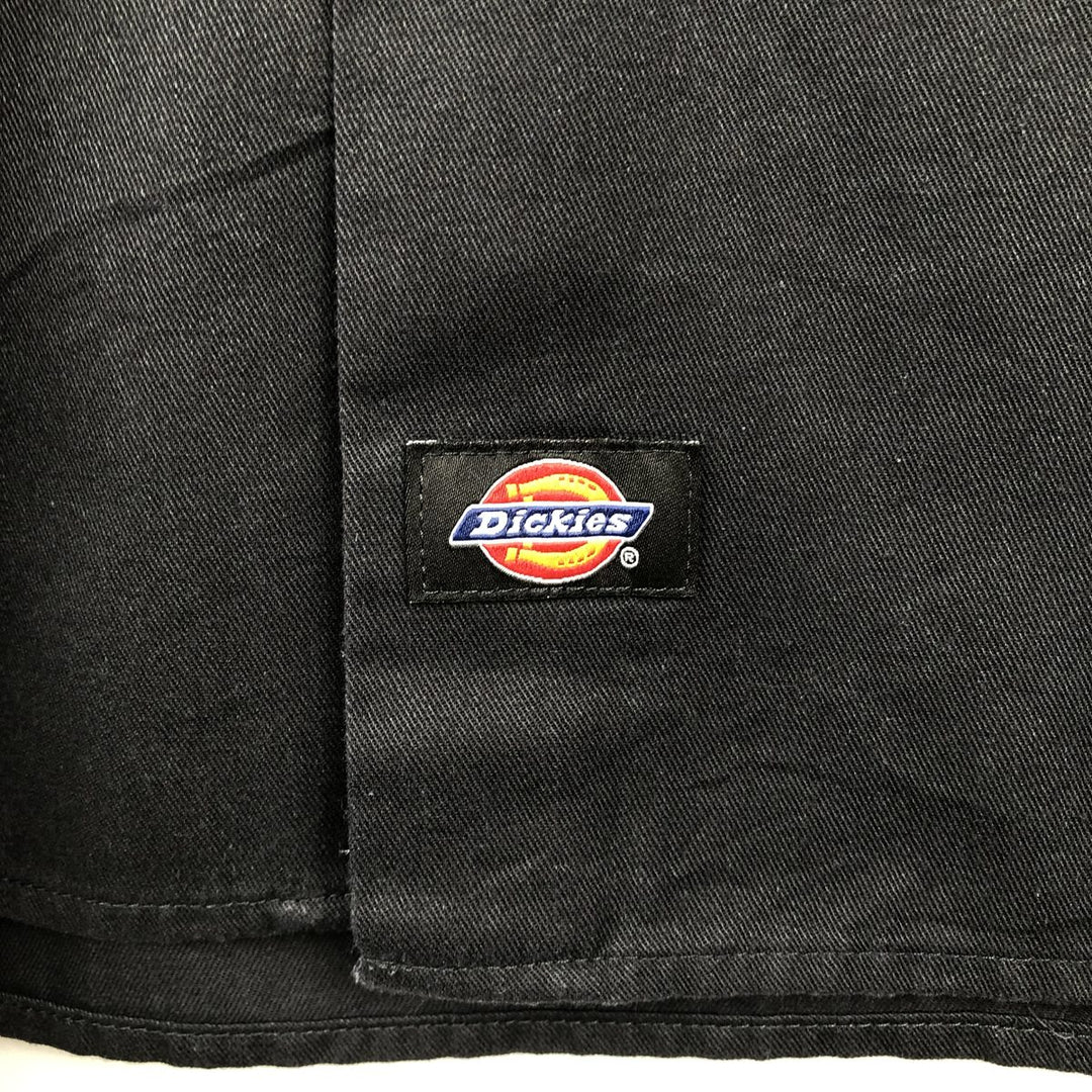 Dickies Short Sleeve Work Shirt Box Shirt Men's XL polyester black type Vintage Second Hand