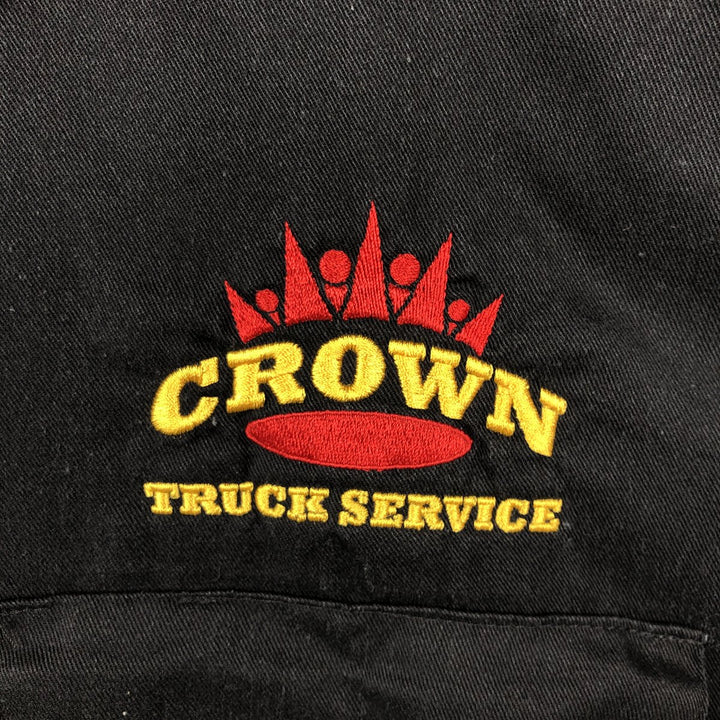 Dickies CROWN TRUCK SERVICE Short-Sleeve Work Shirt, Boxy Shirt, Men's Size L (approx.) polyester black type Vintage Second Hand