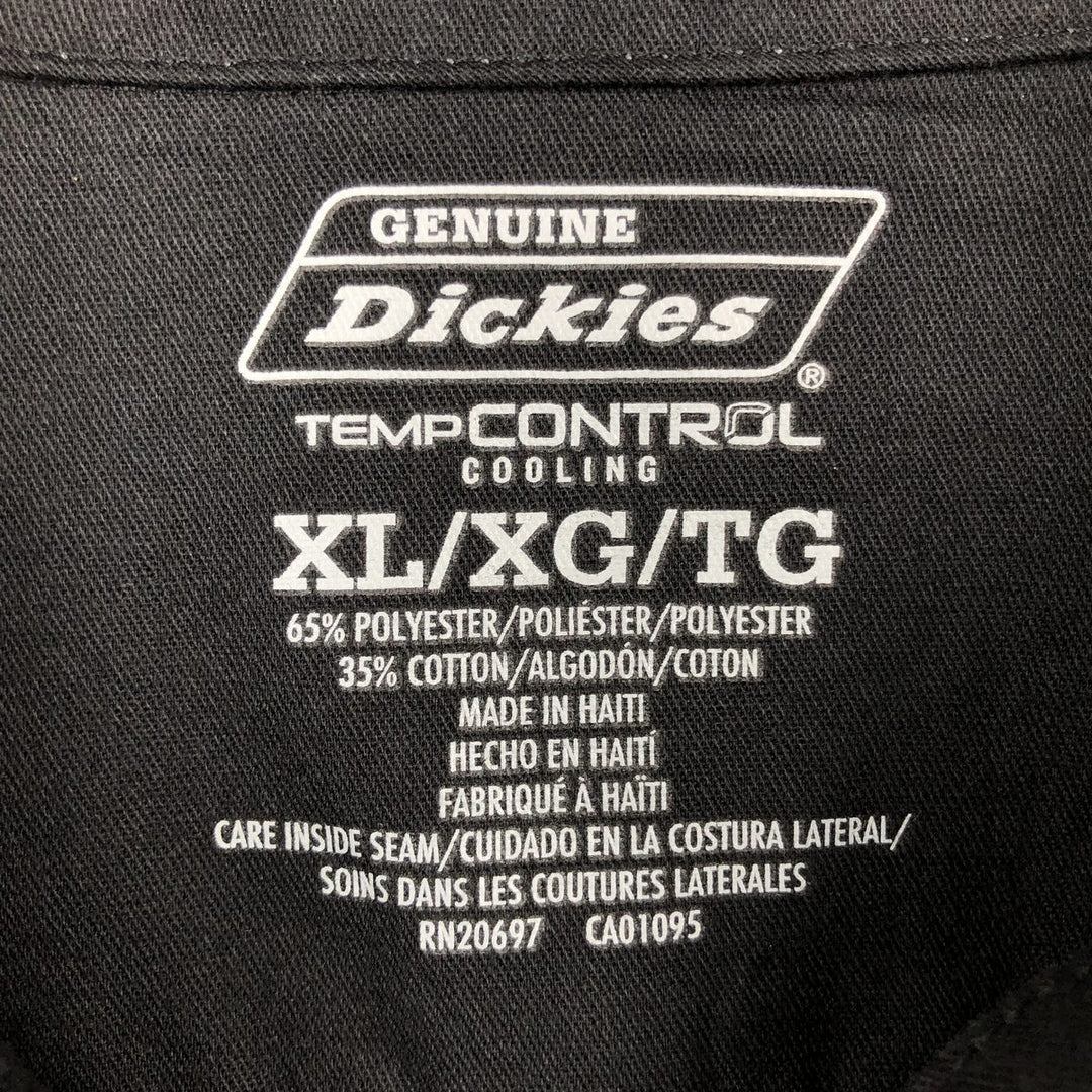 Dickies TempControl Cooling Short-Sleeve Work Shirt, Boxy Shirt, Men's Size XL (approx.) polyester black type Vintage Second Hand
