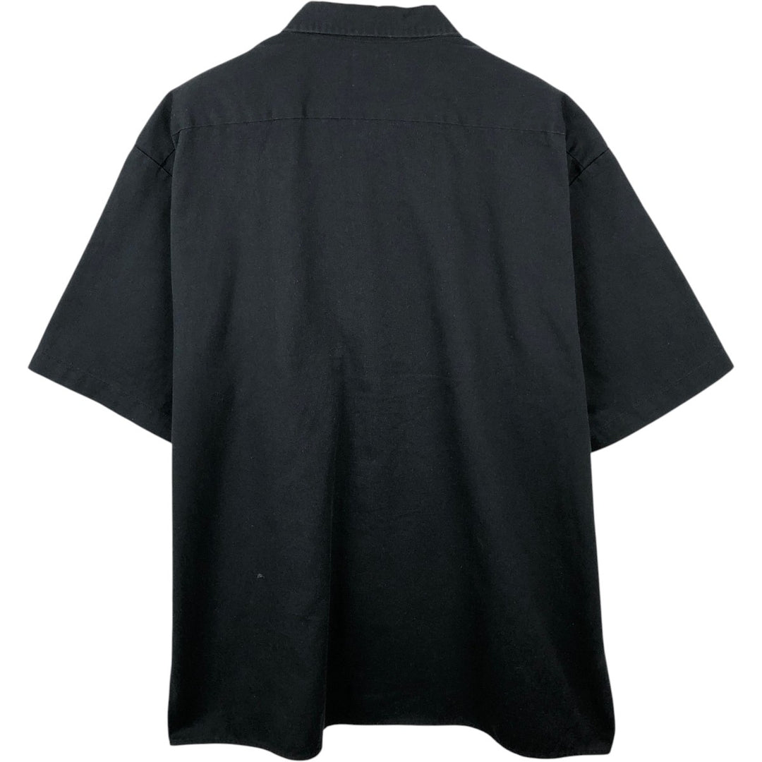 Dickies Short Sleeve Work Shirt Box Shirt Men's XL polyester black type Vintage Second Hand