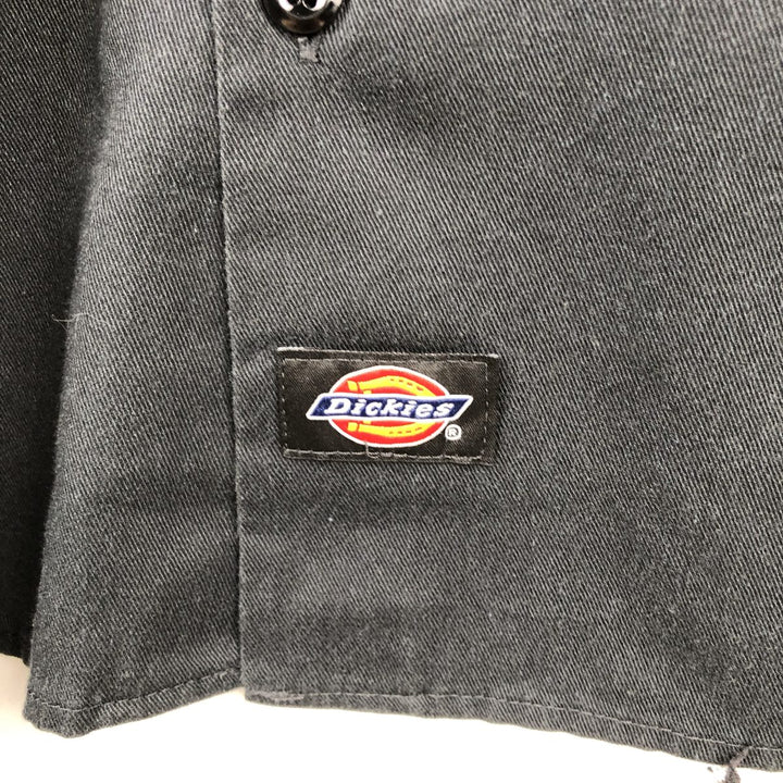 Dickies Short Sleeve Work Shirt Box Shirt Men's XL polyester black type Vintage Second Hand