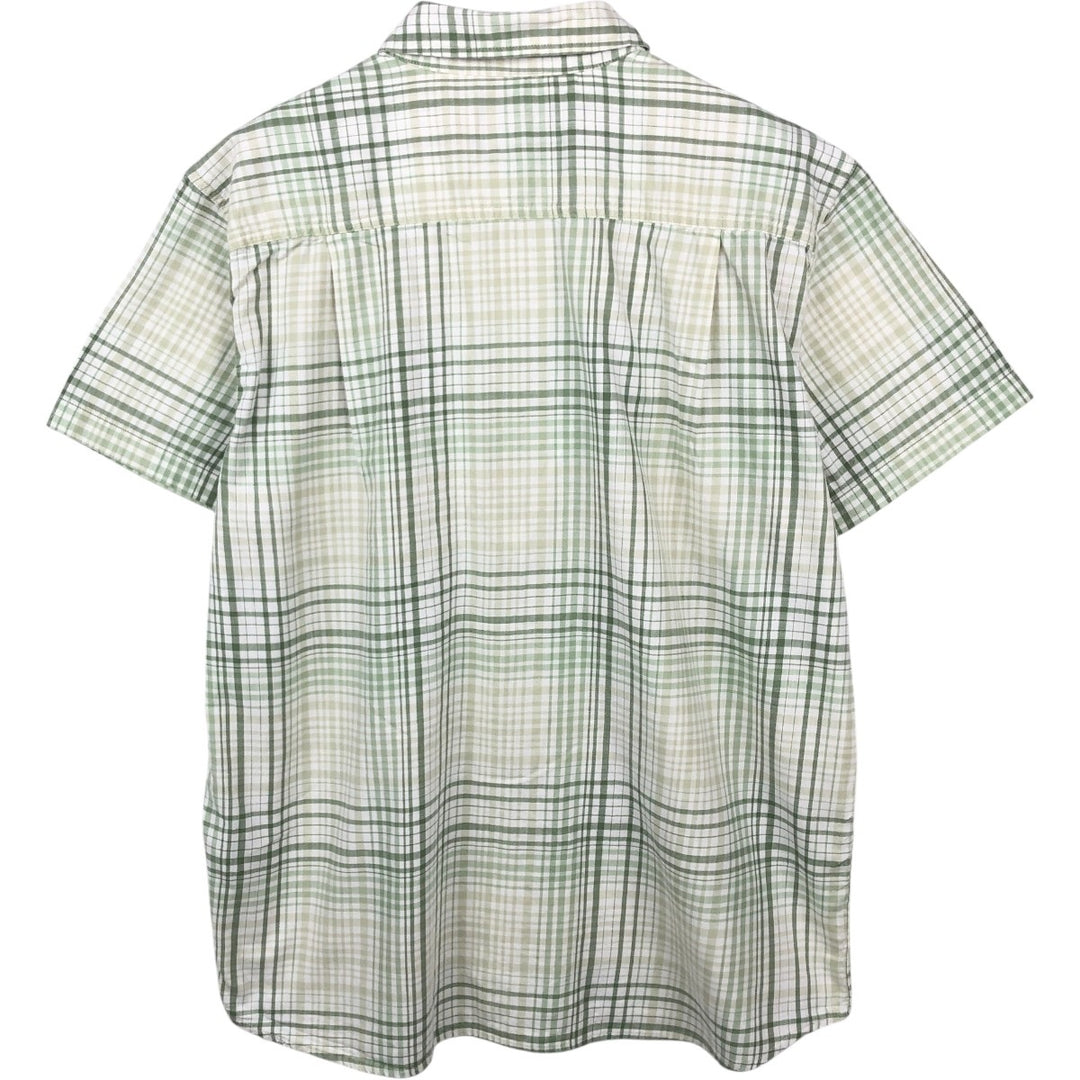 Carhartt RELAXED FIT Check Pattern Short Sleeve Work Shirt, Men's L size cotton green type Vintage Second Hand