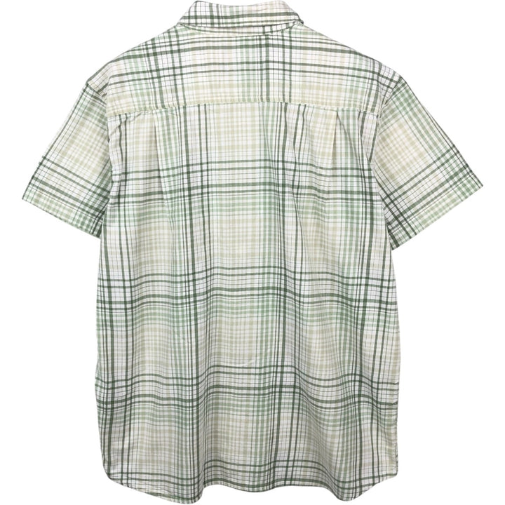 Carhartt RELAXED FIT Check Pattern Short Sleeve Work Shirt, Men's L size cotton green type Vintage Second Hand
