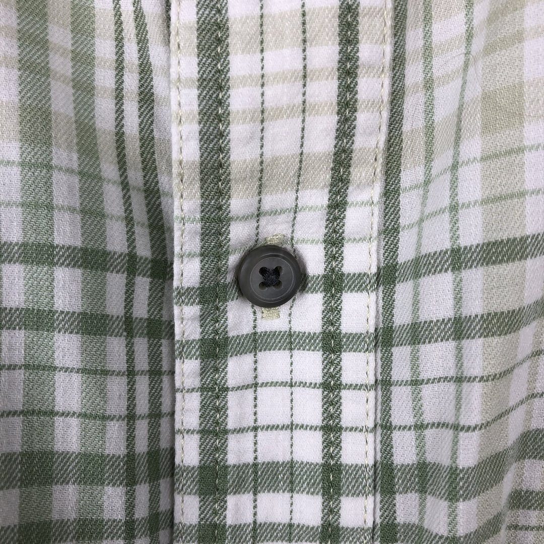 Carhartt RELAXED FIT Check Pattern Short Sleeve Work Shirt, Men's L size cotton green type Vintage Second Hand