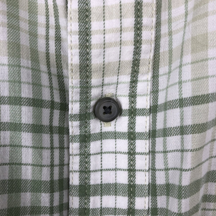 Carhartt RELAXED FIT Check Pattern Short Sleeve Work Shirt, Men's L size cotton green type Vintage Second Hand