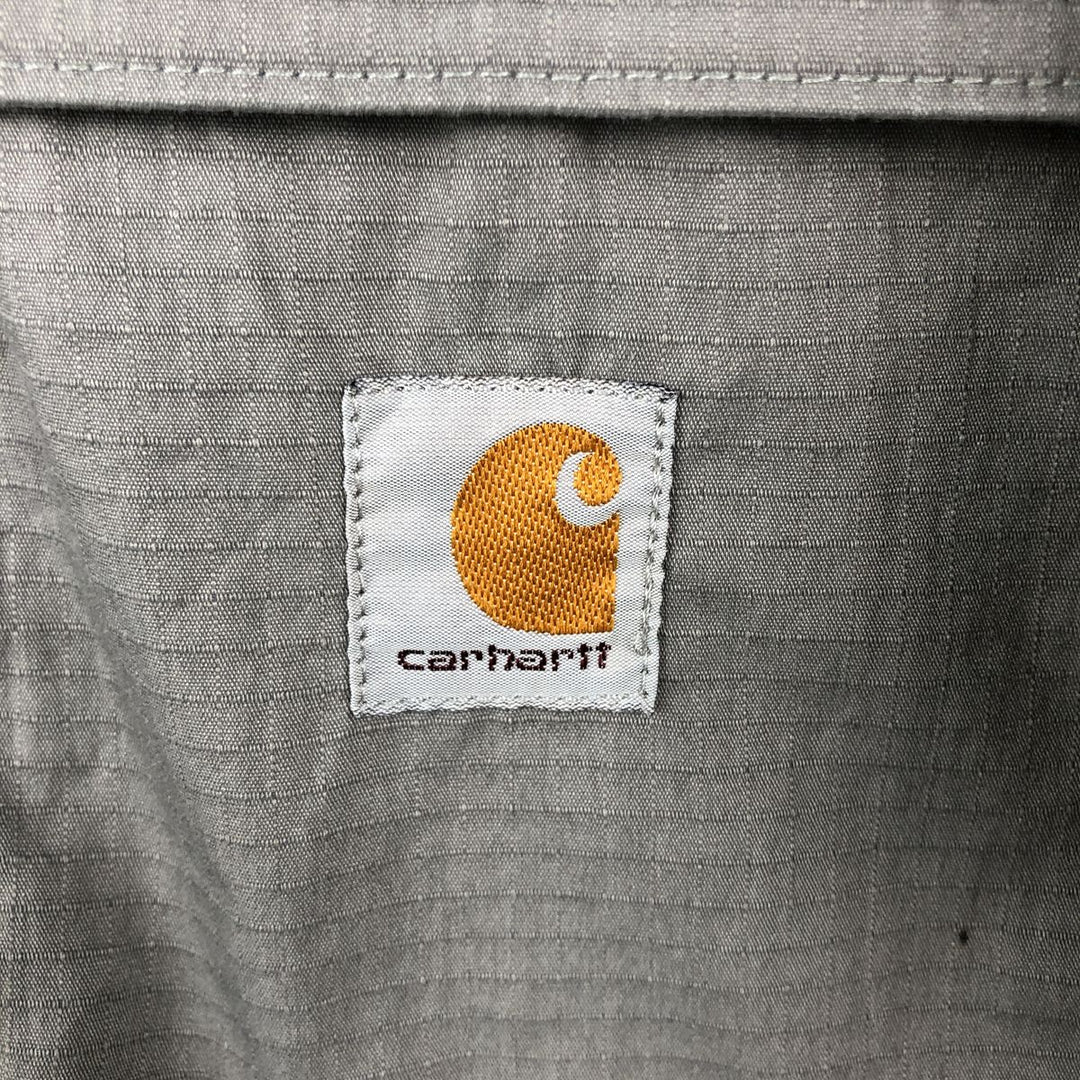 Carhartt Advertising Short-Sleeve Work Shirt, Men's Size M (approx.) unclear gray type Vintage Second Hand