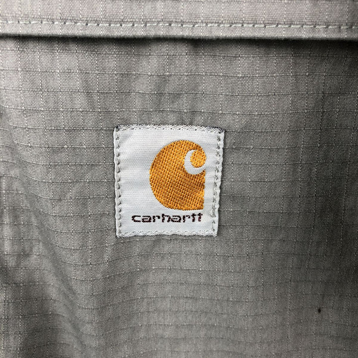 Carhartt Advertising Short-Sleeve Work Shirt, Men's Size M (approx.) unclear gray type Vintage Second Hand