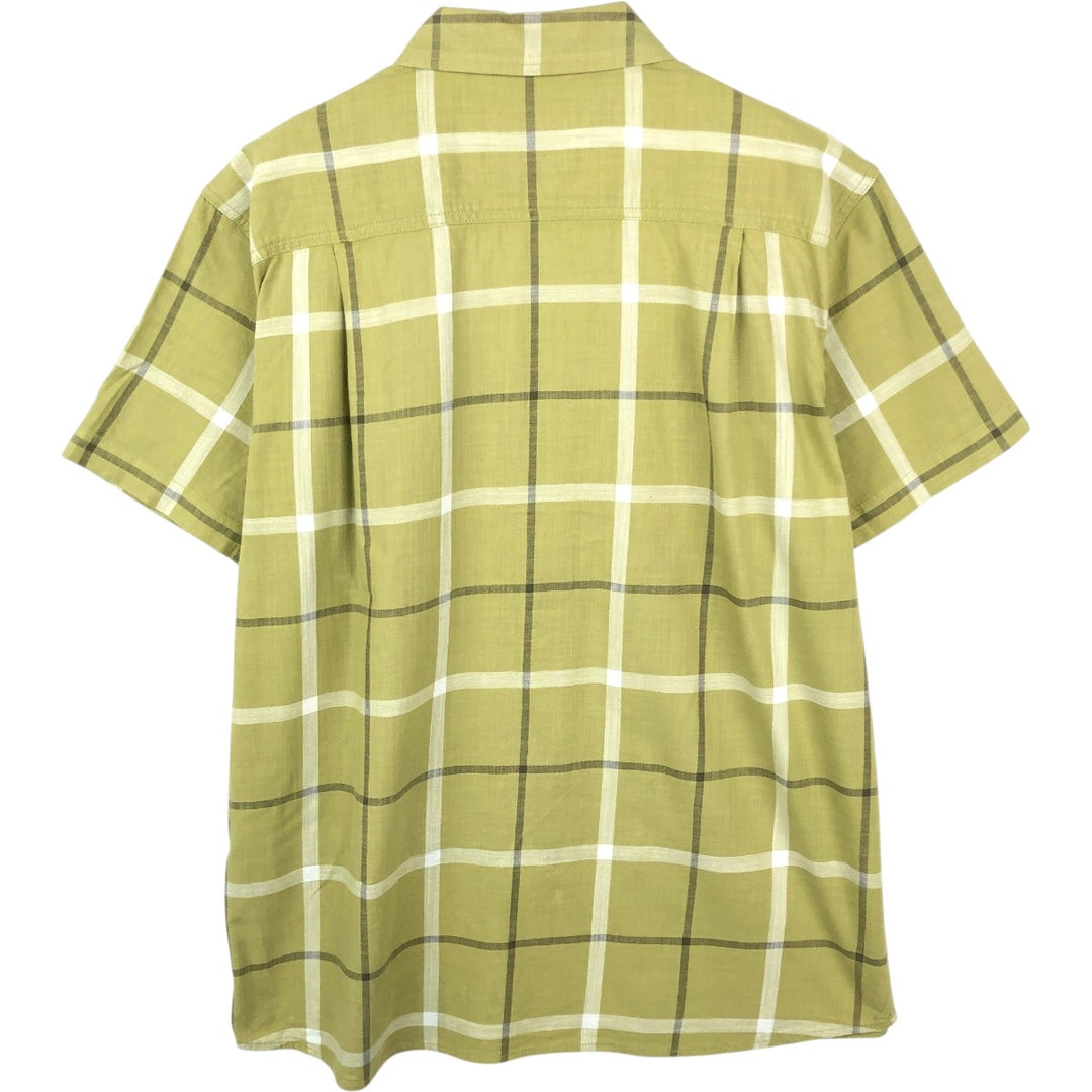 Carhartt Rugged Flex Relaxed Fit Check Pattern Short-Sleeve Work Shirt, Men's Size L (approx.) cotton green type yellow green Vintage Second Hand