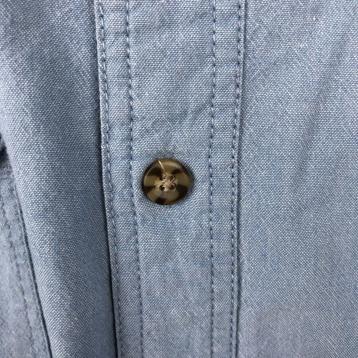 Carhartt button-down short-sleeve work shirt, men's XL size cotton Blue type light blue Vintage Second Hand