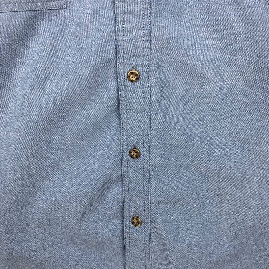 Carhartt button-down short-sleeve work shirt, men's XL size cotton Blue type light blue Vintage Second Hand
