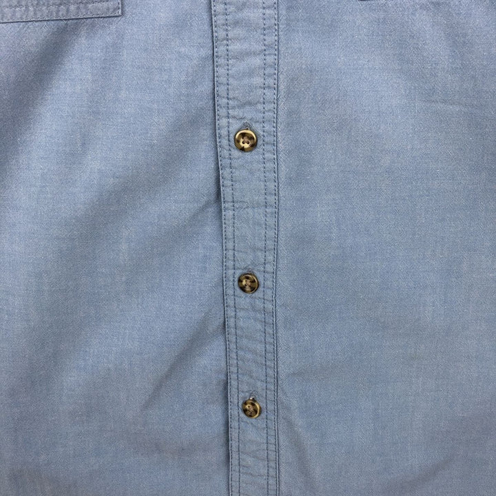 Carhartt button-down short-sleeve work shirt, men's XL size cotton Blue type light blue Vintage Second Hand