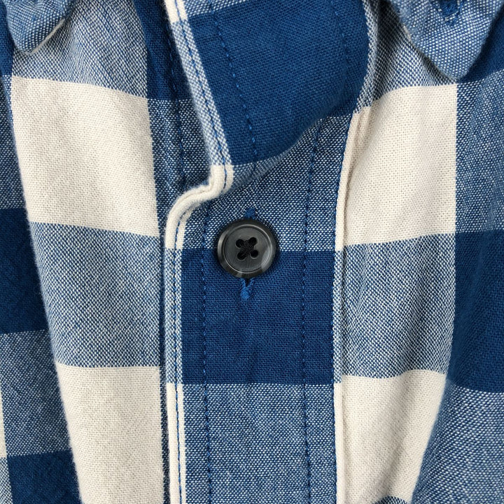 Carhartt Loose Fit Check Pattern Buffalo Check Short Sleeve Work Shirt (Men's XL equivalent) cotton blue type Vintage Second Hand