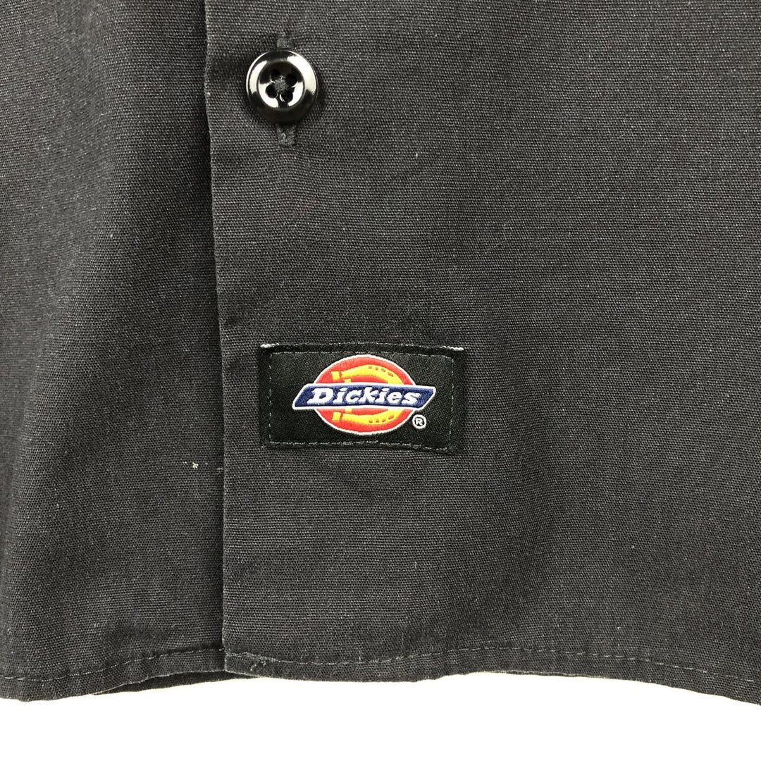 Dickies Firestone BRIDGESTONE Short-Sleeve Work Shirt, Boxy Shirt, Men's Size M (approx.) polyester black type Vintage Second Hand