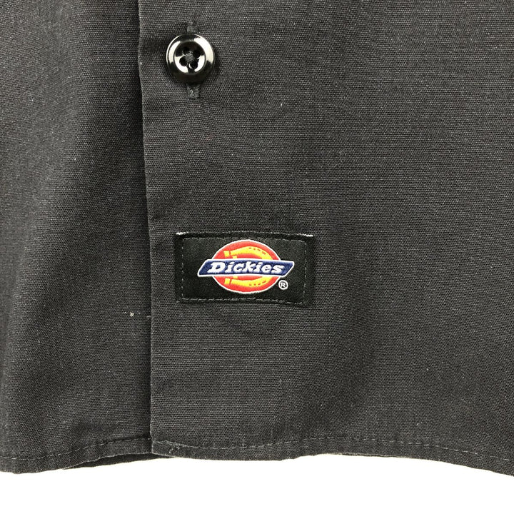 Dickies Firestone BRIDGESTONE Short-Sleeve Work Shirt, Boxy Shirt, Men's Size M (approx.) polyester black type Vintage Second Hand