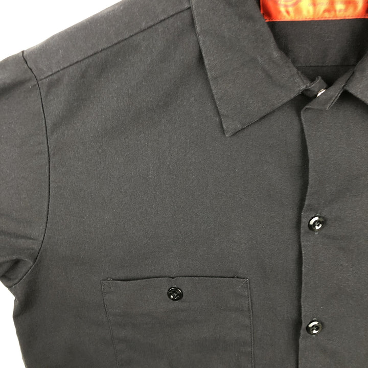 Dickies Firestone BRIDGESTONE Short-Sleeve Work Shirt, Boxy Shirt, Men's Size M (approx.) polyester black type Vintage Second Hand